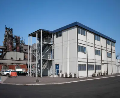 Access-stairs-and-platforms-fabricated-and-erected-at-a-steelworks